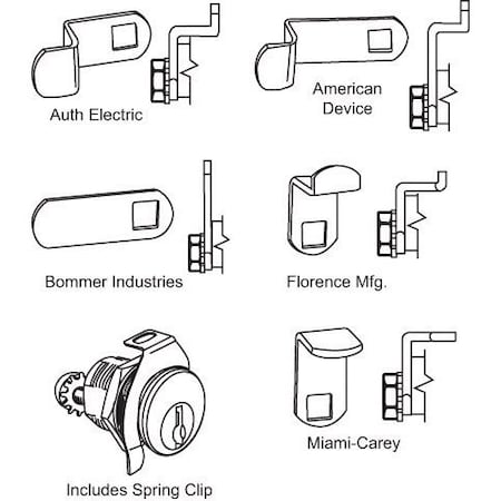 Strybuc Mail Box Lock Kit With 5 Cams 97-75